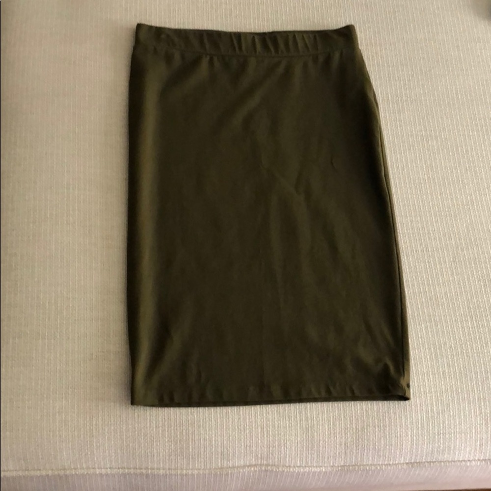 Olive Green Pencil Skirt